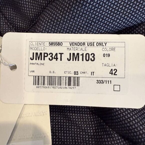 NWT Armani Collezioni Silk & Wool Blend Gray Dress Pants JMP34T Stretch Size 6 - Picture 9 of 16